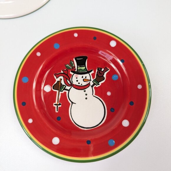 Bella Casa by Ganz Set of 4 Christmas Dessert Plates - Picture 4 of 8